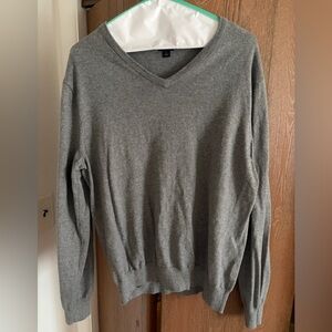 Gray Men’s J Crew V Neck Sweater